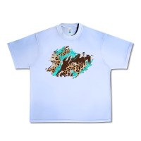 Grape Ice cowhide leopard turquoise patch Urban Heavy Tee - AdoDesignShop