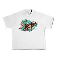 Lunar Rock cowhide leopard turquoise patch Urban Heavy Tee - AdoDesignShop