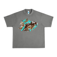 Tornado cowhide leopard turquoise patch Urban Heavy Tee - AdoDesignShop