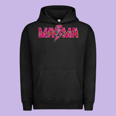 Mama Neon Lightning Bolt Mother's Day Urban Hoodie Designed By Howdyjamesfarm