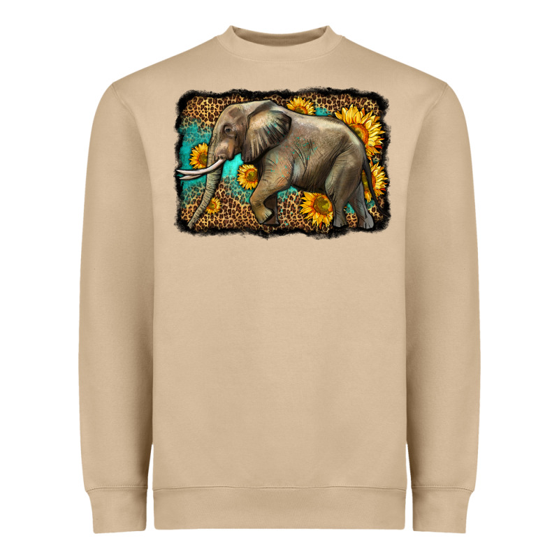 Western Sunflowers Elephant Heavyweight Sweatshirt by LillyAllenDesigns | Teevron