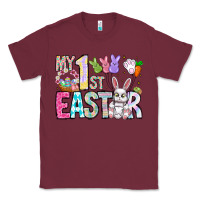Burgundy My 1st Easter Classic Tee - CowhideDigitalArt