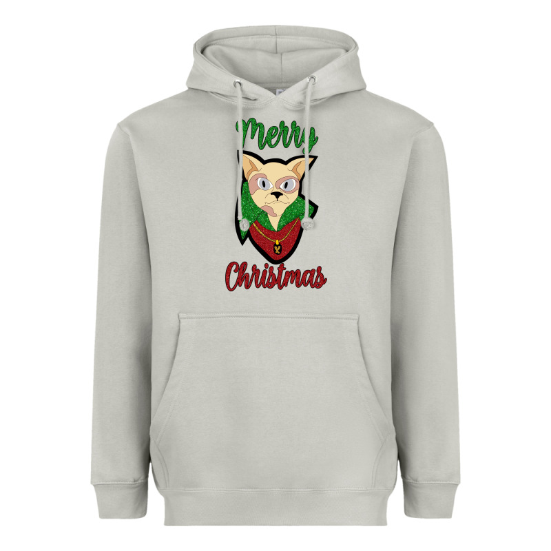 Merry Christmas Cat Heavyweight Hoodie by Bettercallsaul | Teevron