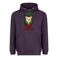 Plum Merry Christmas Cat Heavyweight Hoodie - Bettercallsaul