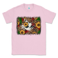 Bubblegum Pink distressed christmas sunflowers leopard cowhide background Classic Tee - Jasminsmagicworld