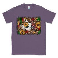 Lavender distressed christmas sunflowers leopard cowhide background Classic Tee - Jasminsmagicworld