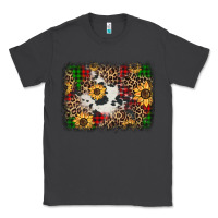 Smoke distressed christmas sunflowers leopard cowhide background Classic Tee - Jasminsmagicworld