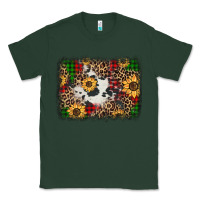 Sports Green distressed christmas sunflowers leopard cowhide background Classic Tee - Jasminsmagicworld