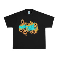 Black glitter leopard turquoise patch Urban Heavy Tee - AdoDesignShop