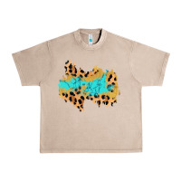 French Oak glitter leopard turquoise patch Urban Heavy Tee - AdoDesignShop