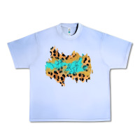 Grape Ice glitter leopard turquoise patch Urban Heavy Tee - AdoDesignShop