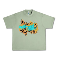 Oil Green glitter leopard turquoise patch Urban Heavy Tee - AdoDesignShop