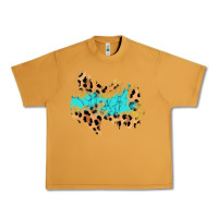 Peanut Butter glitter leopard turquoise patch Urban Heavy Tee - AdoDesignShop