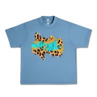 Pebble Blue glitter leopard turquoise patch Urban Heavy Tee - AdoDesignShop