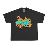 Pigment Black glitter leopard turquoise patch Urban Heavy Tee - AdoDesignShop