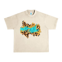 Sandshell glitter leopard turquoise patch Urban Heavy Tee - AdoDesignShop