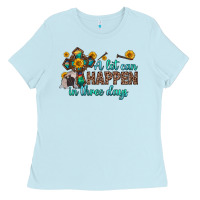 Baby Blue a lot can happen in three days Ladies Tee - Zillion Design Studio