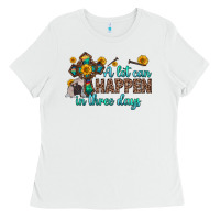 White a lot can happen in three days Ladies Tee - Zillion Design Studio