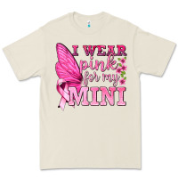 Bone I Wear Pink For My Mini with Butterfly Premium Tee - texasbilliewilder