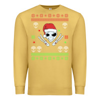 Antique Gold alien ugly christmas Premium Sweatshirt - Bettercallsaul
