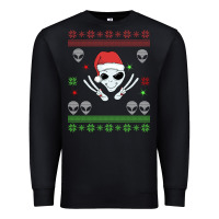 Black alien ugly christmas Premium Sweatshirt - Bettercallsaul