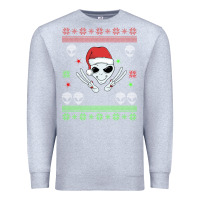 Heather Grey alien ugly christmas Premium Sweatshirt - Bettercallsaul