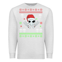 Oatmeal Heather alien ugly christmas Premium Sweatshirt - Bettercallsaul