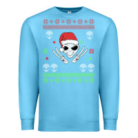 Ocean Blue alien ugly christmas Premium Sweatshirt - Bettercallsaul