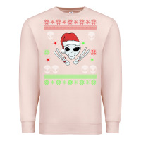 Pale Pink alien ugly christmas Premium Sweatshirt - Bettercallsaul