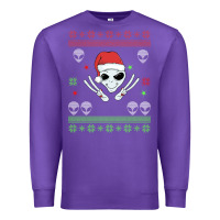 Purple alien ugly christmas Premium Sweatshirt - Bettercallsaul