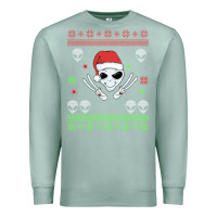 Seafoam alien ugly christmas Premium Sweatshirt - Bettercallsaul