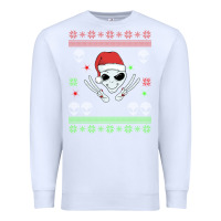 White alien ugly christmas Premium Sweatshirt - Bettercallsaul