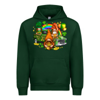 Forest Green St. Patrick's Day gnomies with truck Urban Hoodie - HowdyJamesFarm