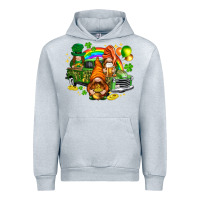Heather Grey St. Patrick's Day gnomies with truck Urban Hoodie - HowdyJamesFarm