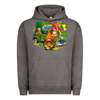 Pigment Tornado St. Patrick's Day gnomies with truck Urban Hoodie - HowdyJamesFarm