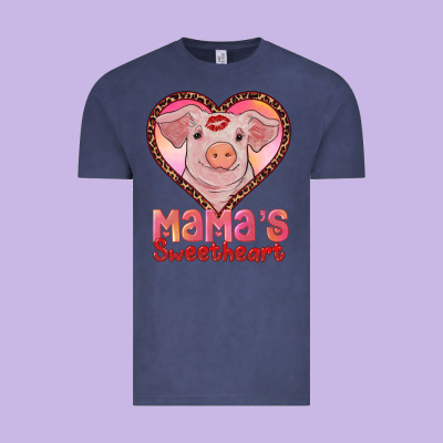 Mama's Sweetheart Baby Pig Vintage Tee Designed By Adodesignshop