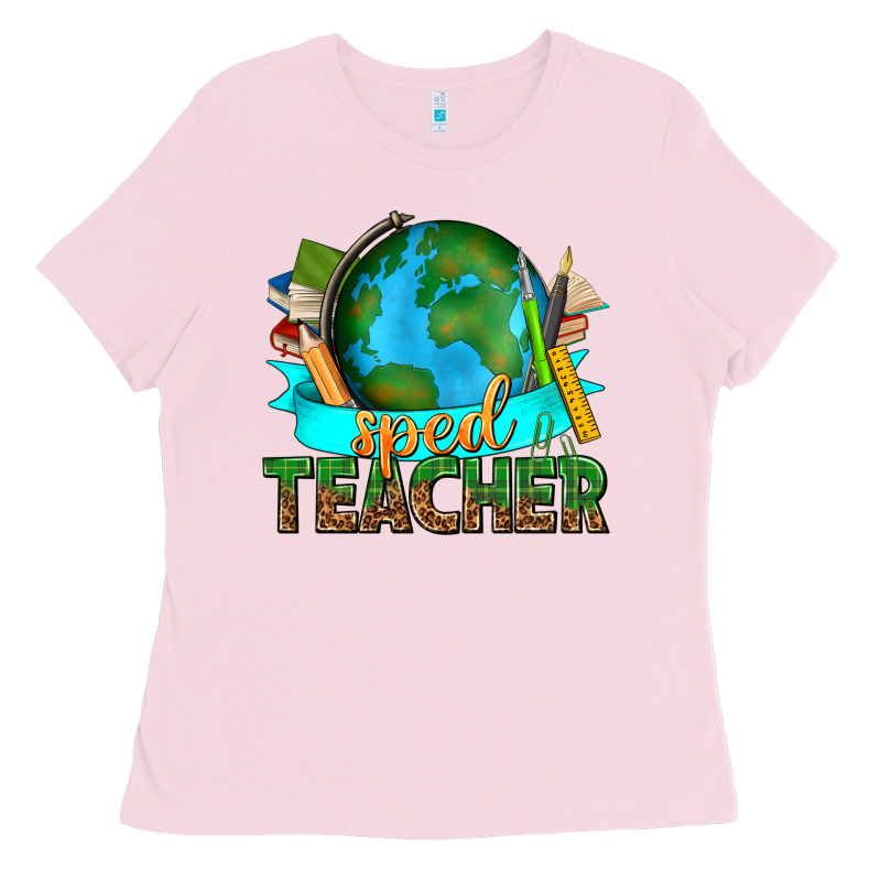 Sped Teacher With Earth Globe Ladies Tee by texasbilliewilder | Teevron
