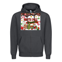 Smoke North Pole Hot Chocolate christmas Zipper Hoodie - MaliasSmallBusiness