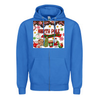 True Royal North Pole Hot Chocolate christmas Zipper Hoodie - MaliasSmallBusiness