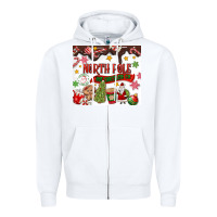 White North Pole Hot Chocolate christmas Zipper Hoodie - MaliasSmallBusiness
