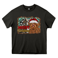 Asphalt merry Christmas highland cow Heavy Core Tee - RanaPortraitStore