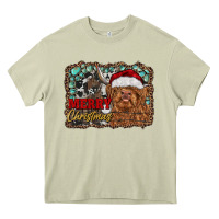 Merry Christmas Highland Cow Heavy Core Tee | Teevron