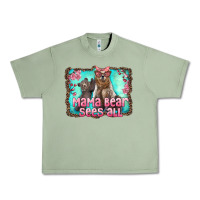 Oil Green mama bear sees all Urban Heavy Tee - Artiststas