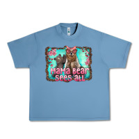 Pebble Blue mama bear sees all Urban Heavy Tee - Artiststas