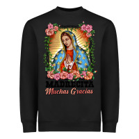 Black madrecita muchas gracias lady of Guadalupe Heavyweight Sweatshirt - BarkalooDesign