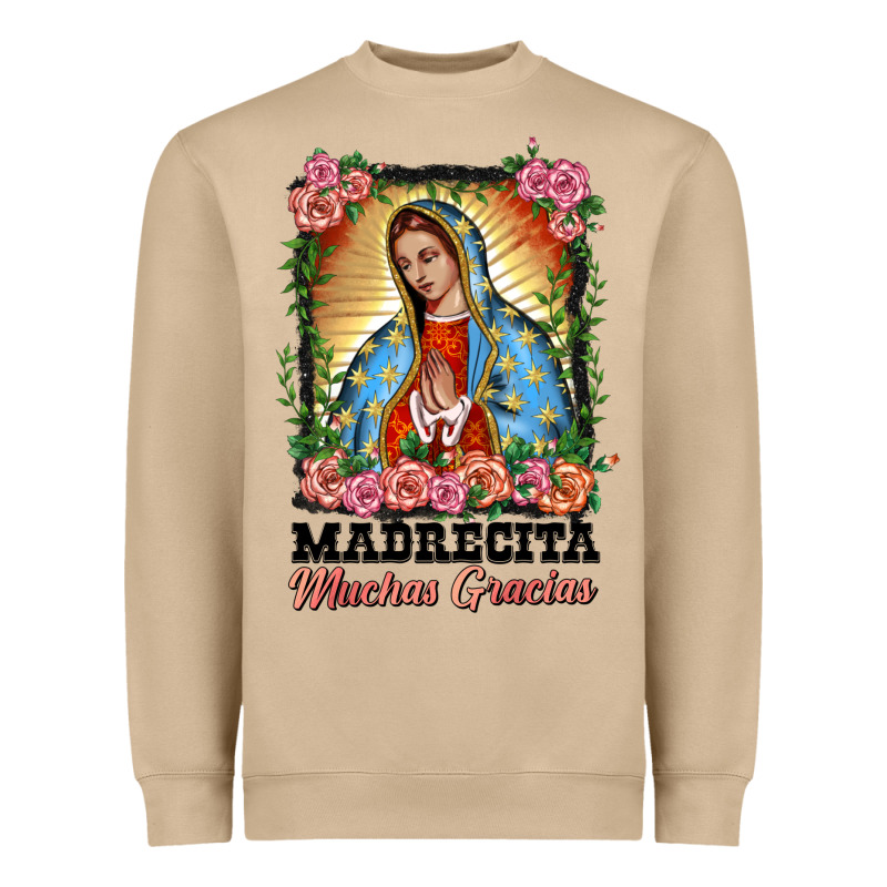 Madrecita Muchas Gracias Lady Of Guadalupe Heavyweight Sweatshirt by BarkalooDesign | Teevron