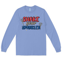 Colony Blue 4th of july america shake your sparkler Long Sleeve Tee - MaliasSmallBusiness