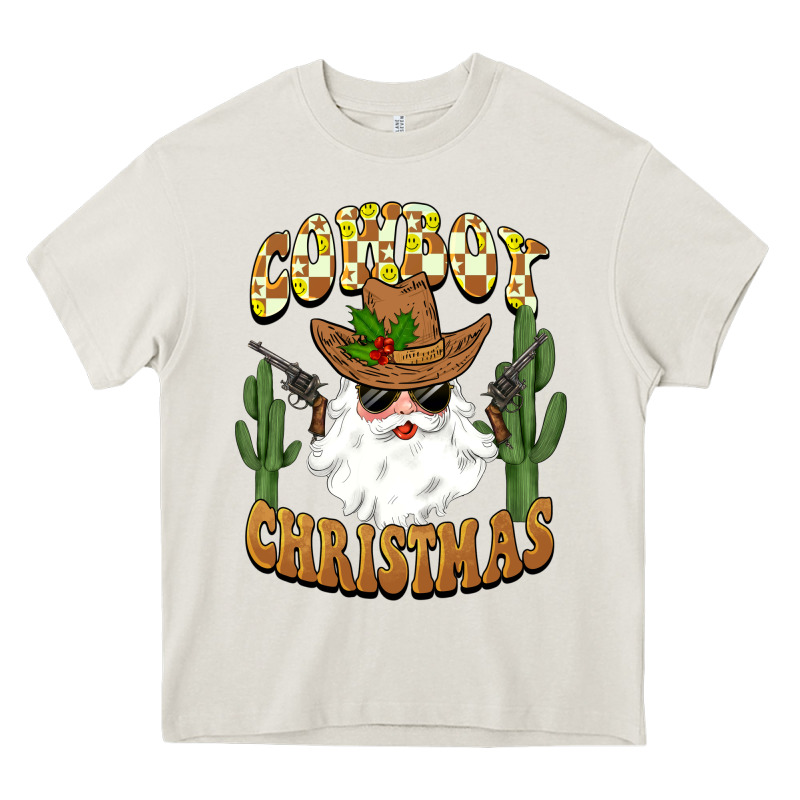 Cowboy Christmas Santa Heavy Core Tee by BarkalooDesign | Teevron