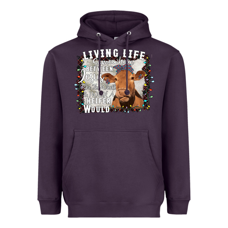 Between Jesus Take The Wheel I Wish A Heifer Would Heavyweight Hoodie by Bettercallsaul | Teevron