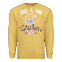 Antique Gold Just a girl who loves chickens Premium Sweatshirt - Bettercallsaul